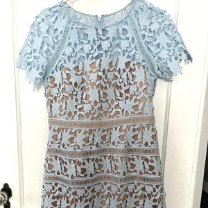 Eliza J - Light Blue Lace Sheath Dress, 10P